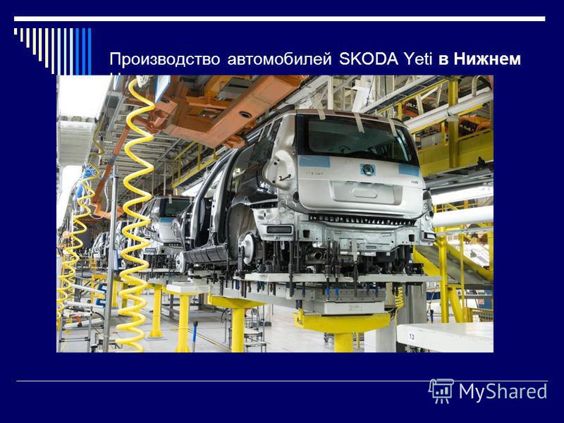 Производство автомобилей SKODA Yeti в Нижнем Новгороде
