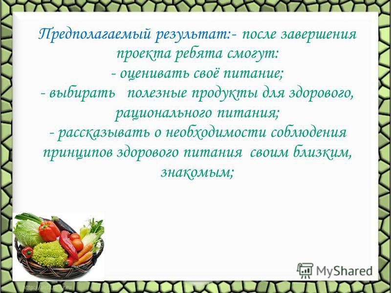 Проект наше питание 3 класс по окружающему миру