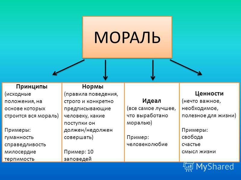 Примеры разной марали 5 класс обществознание