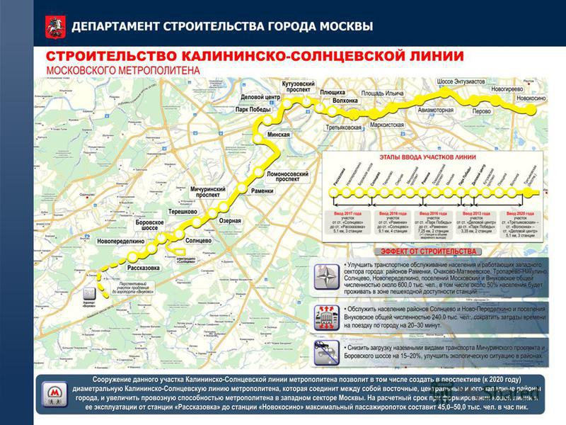 Расширение Калининско-Солнцевской линии метро в 2018 году: последние новости Расширение Калининско-Солнцевской линии метро в 2018 году: последние новости