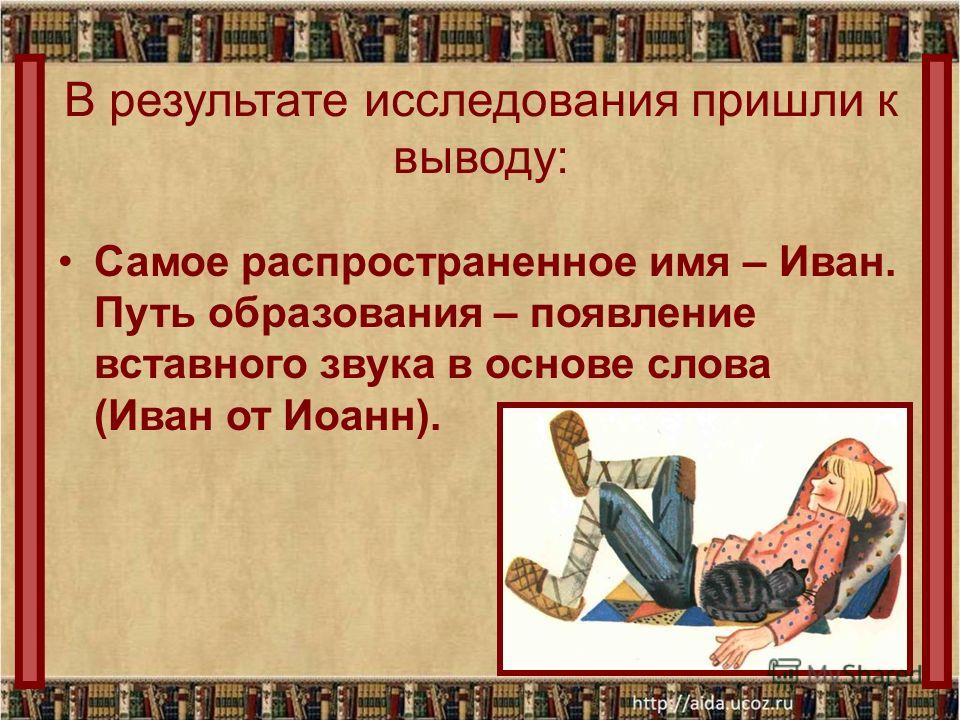 История возникновения русских имен проект Презентация на тему: "" История появления русских имен и вопросы их этимологии в