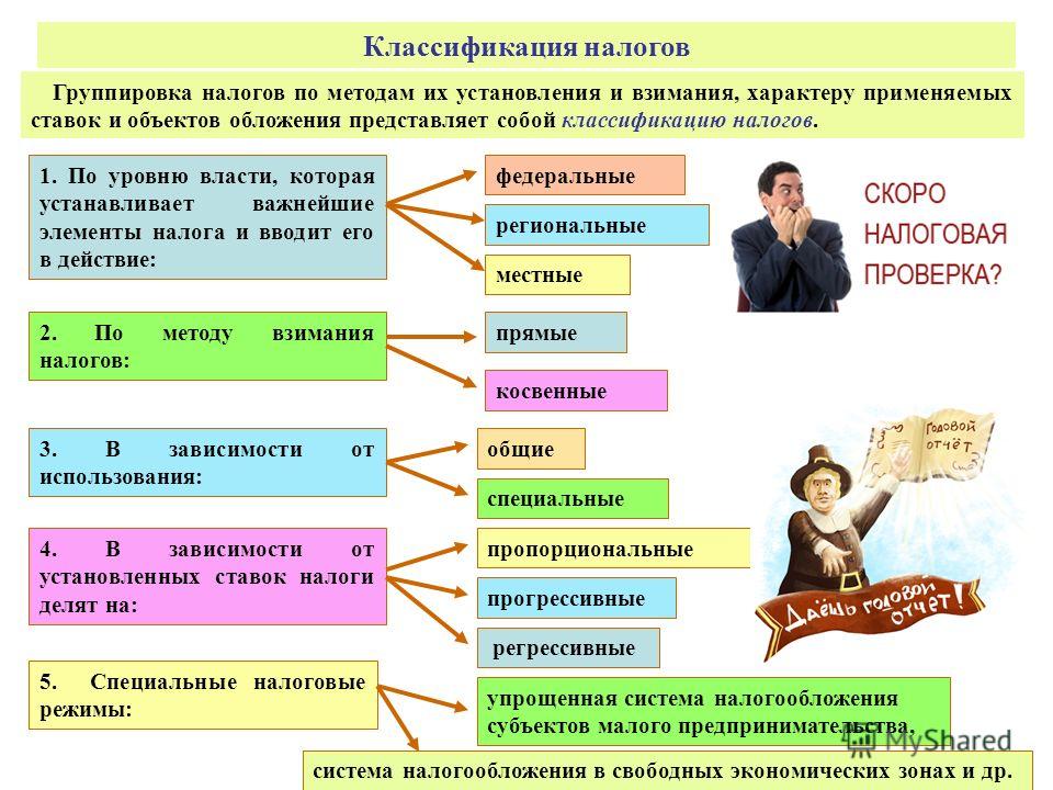 Классификация налогов по способу их исчисления примеры