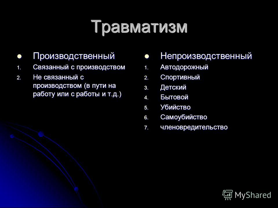 Какие травмы связанные с производством Какие травмы связанные с производством
