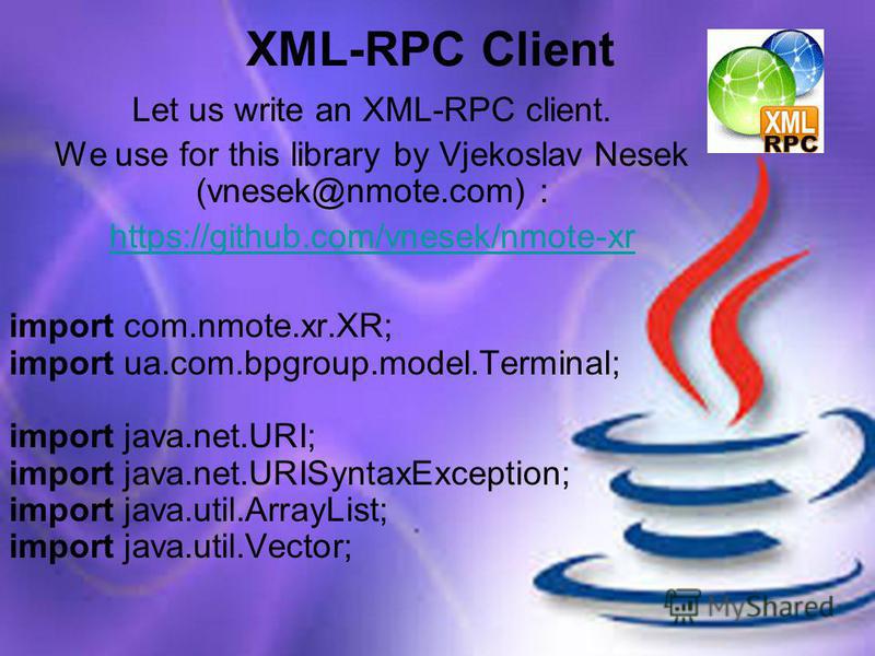 java xml rpc client java xml rpc client