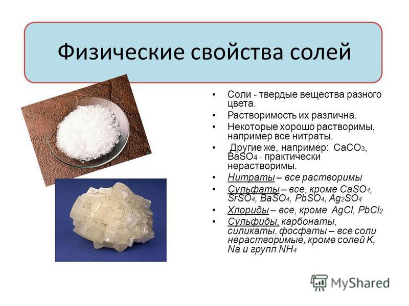 Сульфаты их цвета Сульфаты их цвета