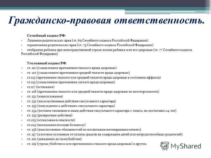 стал ограничение родительских прав с семейном кодексе Могу