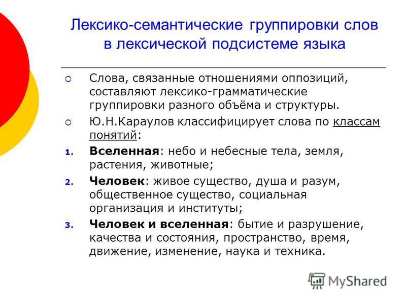 Лекция 7. Лексико-семантические модификации Лекция 7. Лексико-семантические модификации