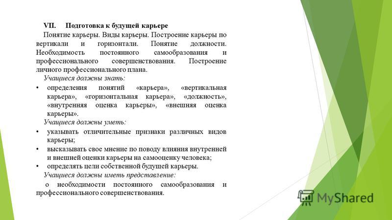 Возможности построения карьеры в профессиональной деятельности 8 класс технология презентация