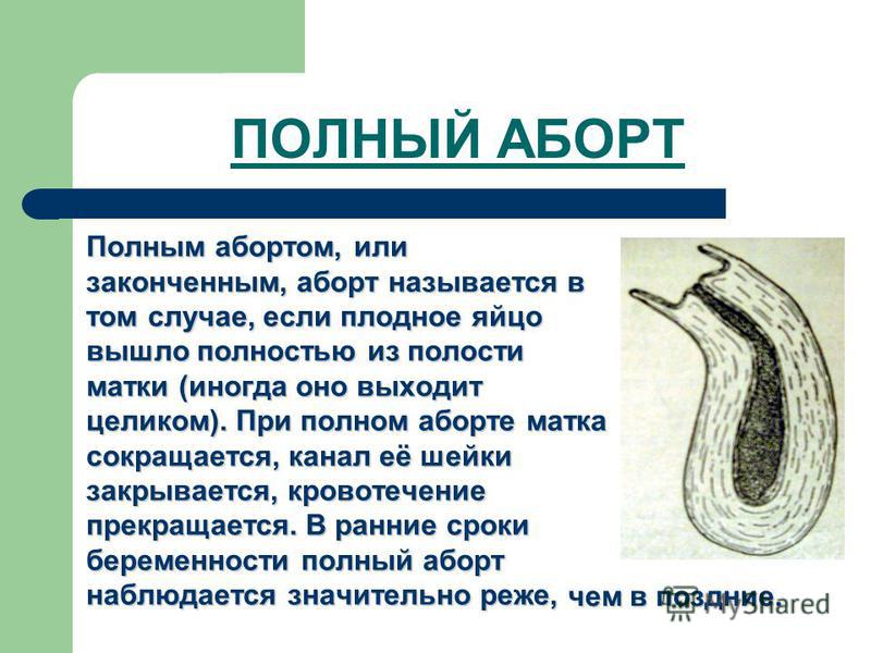 Плодное яйцо после медикаментозного прерывания как выглядит
