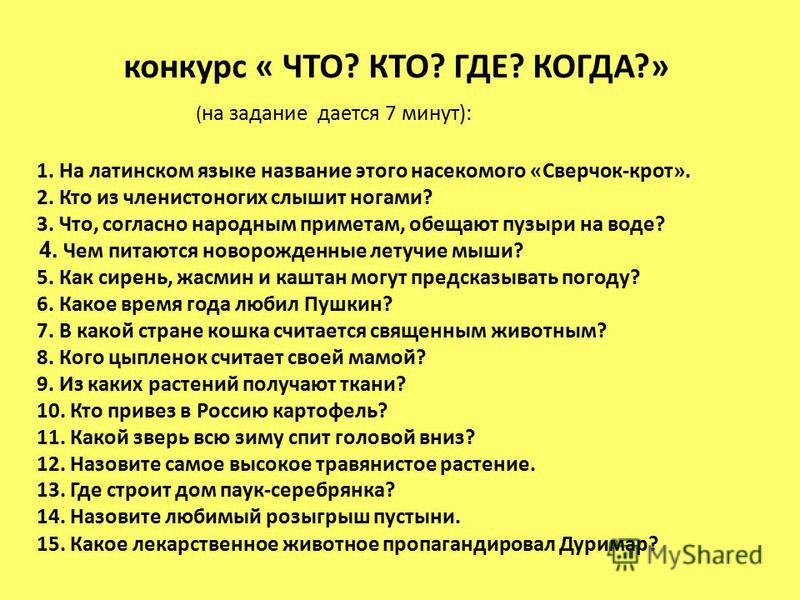 Конкурс кто где когда Конкурс кто где когда