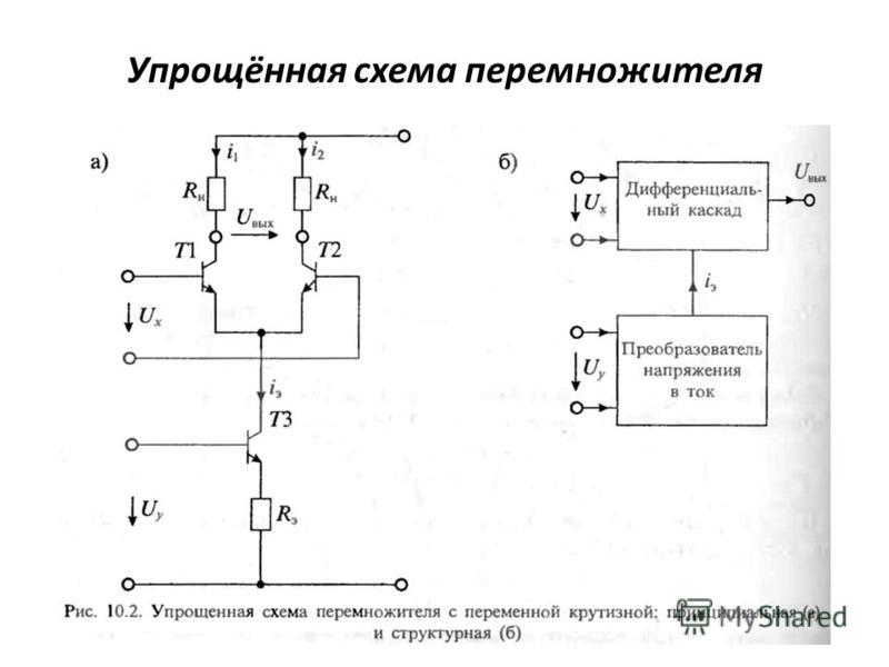 Схема перемножителя сигнала Схема перемножителя сигнала