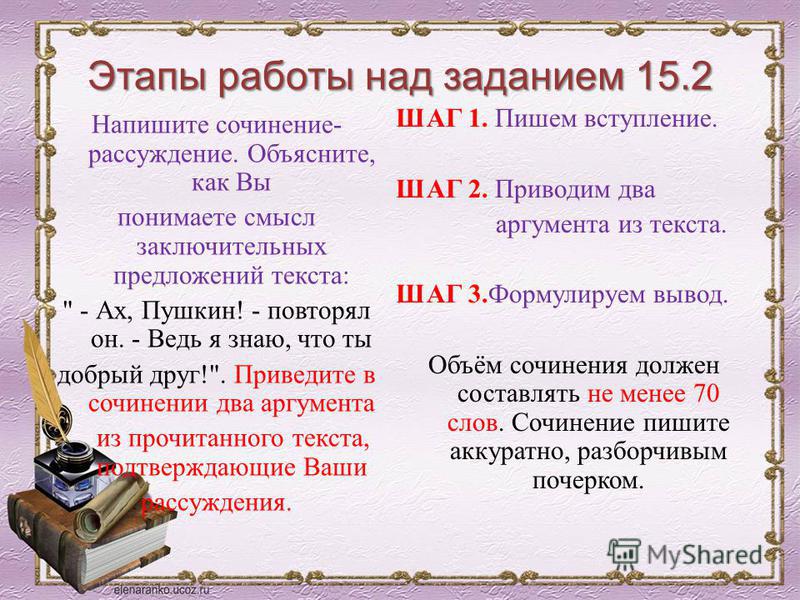 Сочинение Рассуждение 15.3 Аргументы Сочинение Рассуждение 15.3 Аргументы