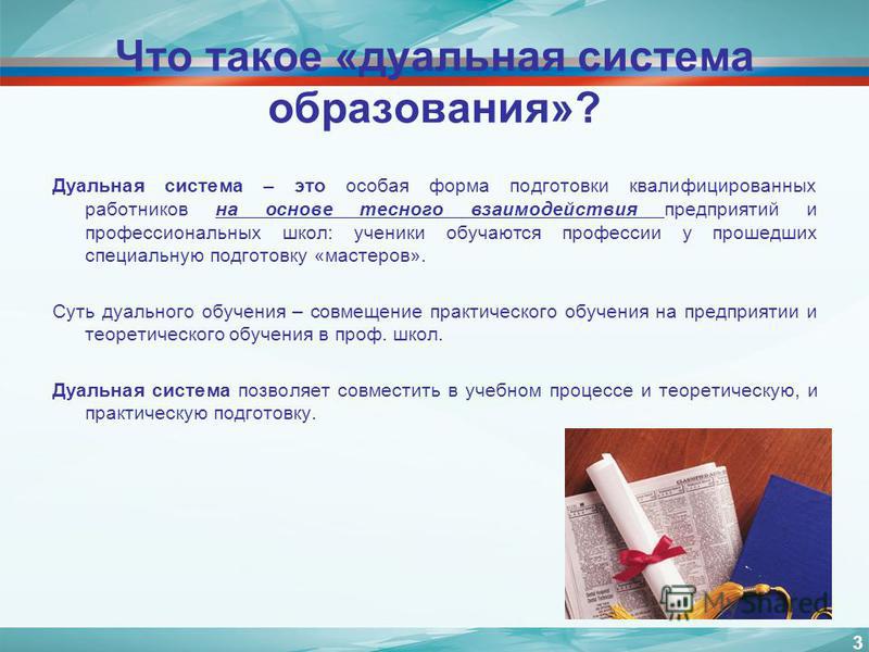 Презентацию на тему дуальная система образования