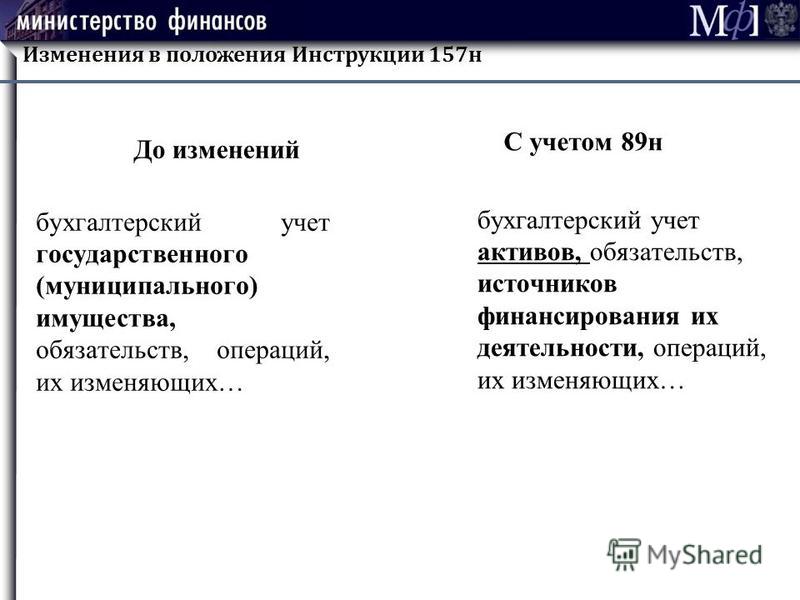 инструкция 157 н с изменениями