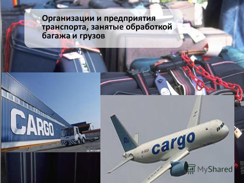 Организации и предприятия транспорта, занятые обработкой багажа и грузов