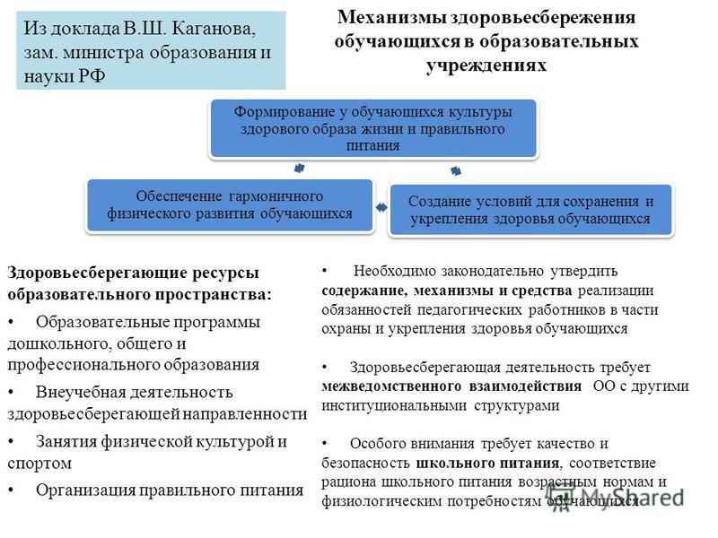 Сохранение и укрепление здоровья школьников доклад 7388