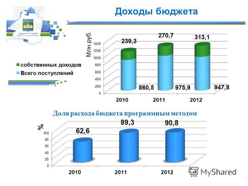 Доходы бюджета Млн.руб. %