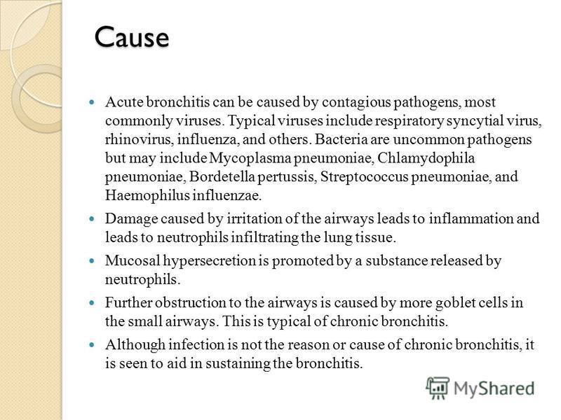 is acute bronchitis contagious how long