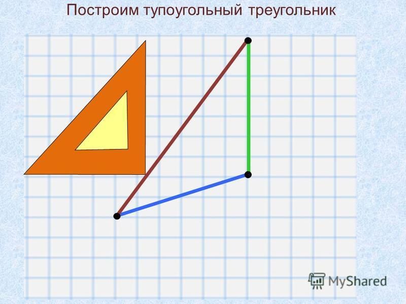 Построим тупоугольный треугольник