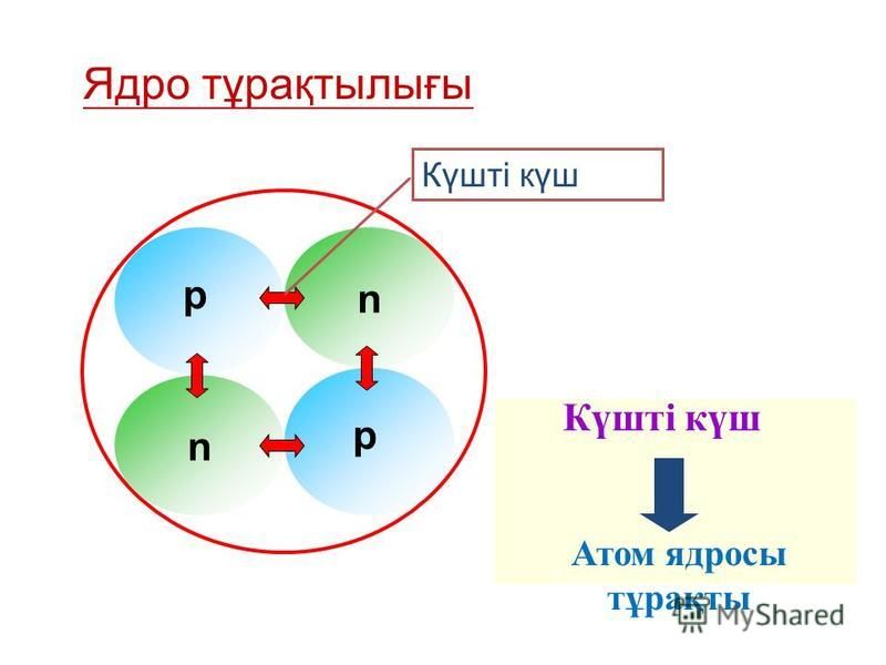Ядро тұрақтылығы n p p n Күшті күш Атом ядросы тұрақты Күшті күш