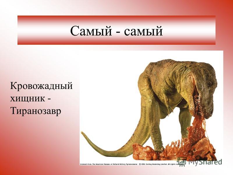 Самый - самый Кровожадный хищник - Тиранозавр