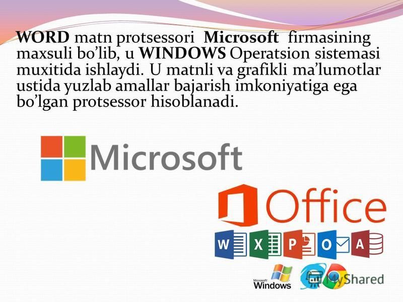 microsoft office haqida