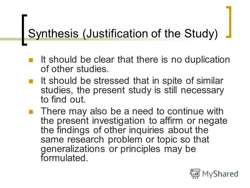 Dissertation proposal justification