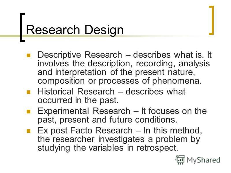 Descriptive research dissertation
