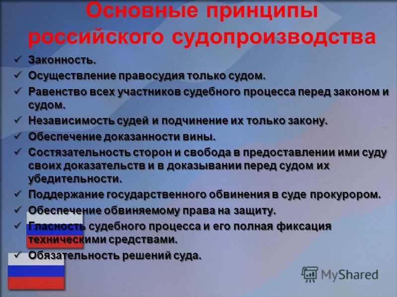 Реферат: Основные принципы правосудия в Российской Федерации