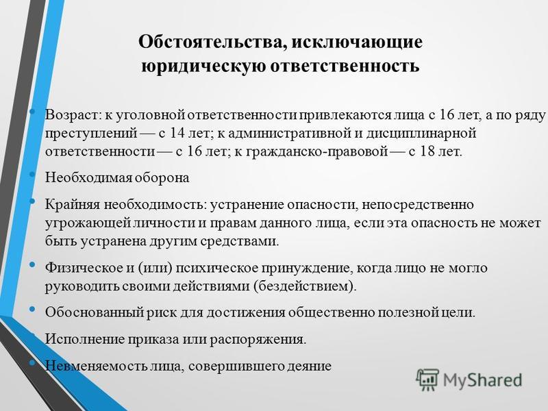 Обстоятельства исключающие противоправность: найдено 88 изображений