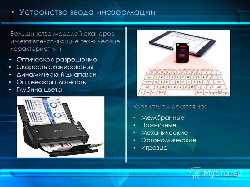 Устройства ввода картинки: Устройства ввода информации и их функции - урок. Инфо