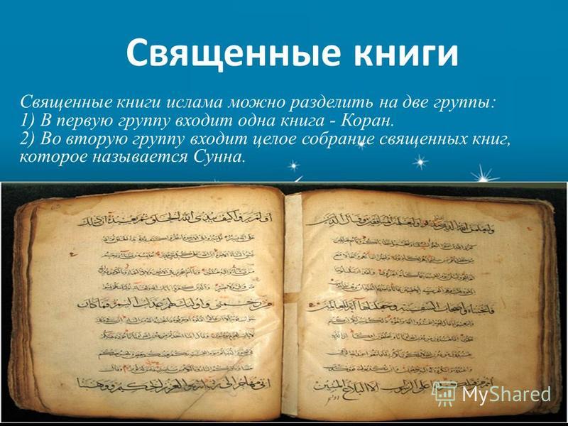 Контрольная работа по теме Священные книги ислама