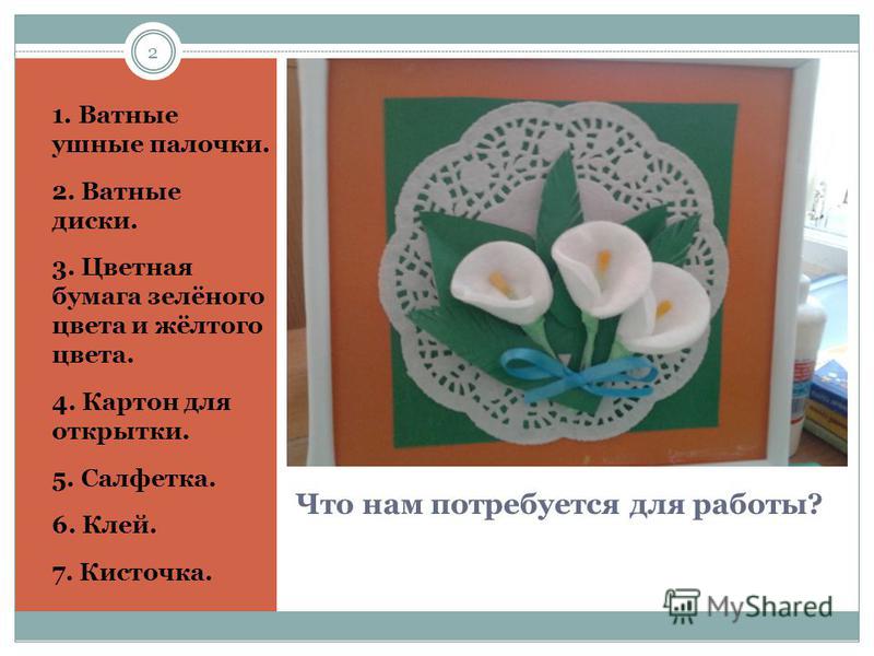 Презентация поделки из ватных дисков 2 класс Презентация поделки из ватных дисков 2 класс