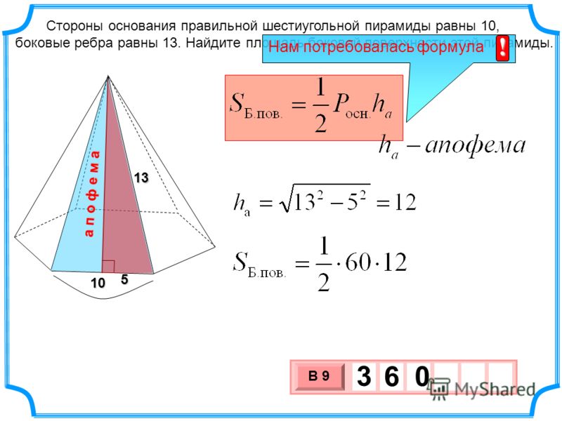 формула площади боковой