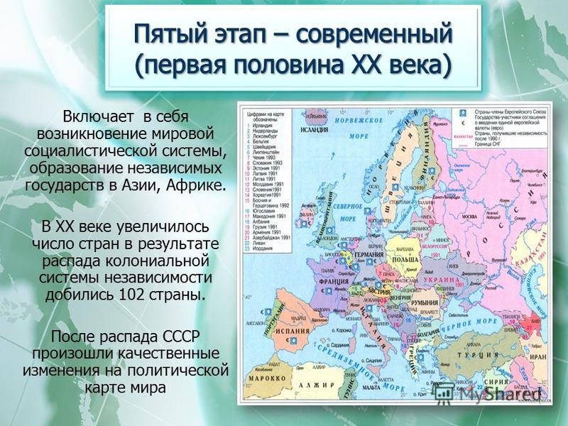 Современная политическая карта мира 10 класс география