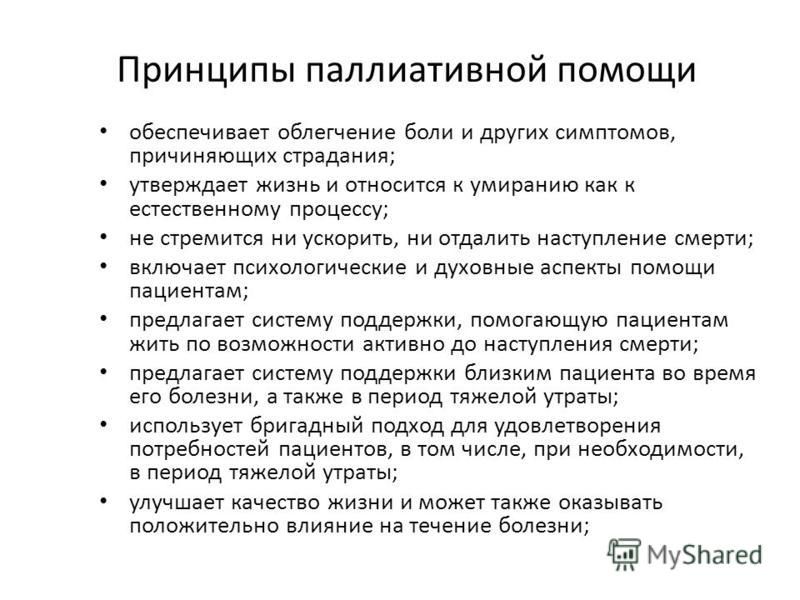 Паллиативный статус что это значит