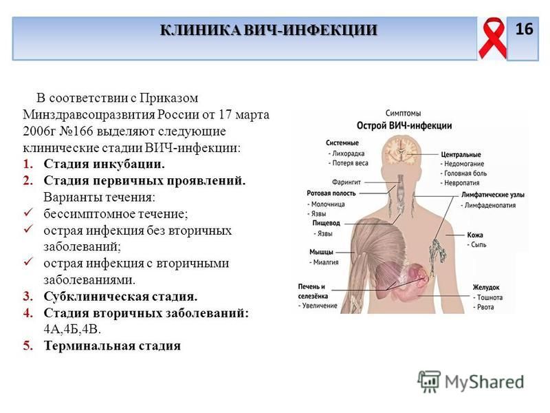 Клиническая картина вич инфекции