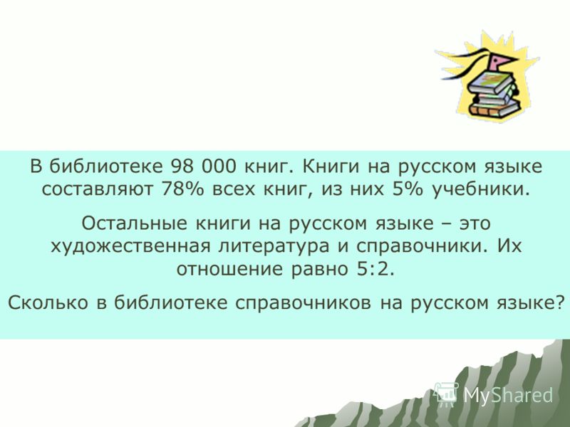 В библиотеке 98 000 книг. Книги на русском языке составляют 78% всех книг, из них 5% учебники. Остальные книги на русском языке – это художественная л