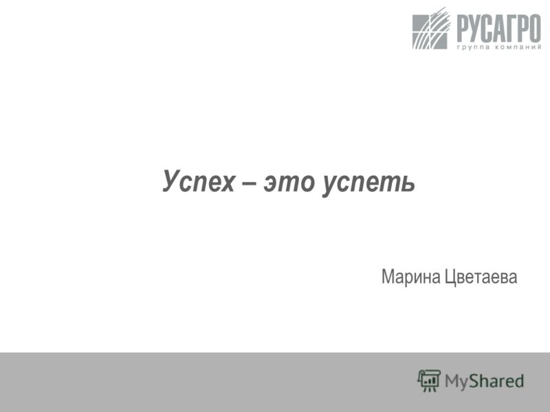 Успех – это успеть Марина Цветаева