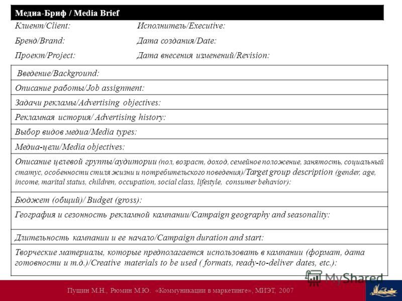 description образец job