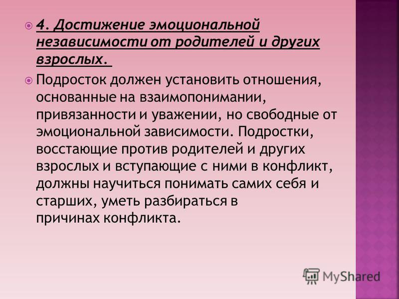 Мое отношение к независимости от родителей Мое отношение к независимости от родителей