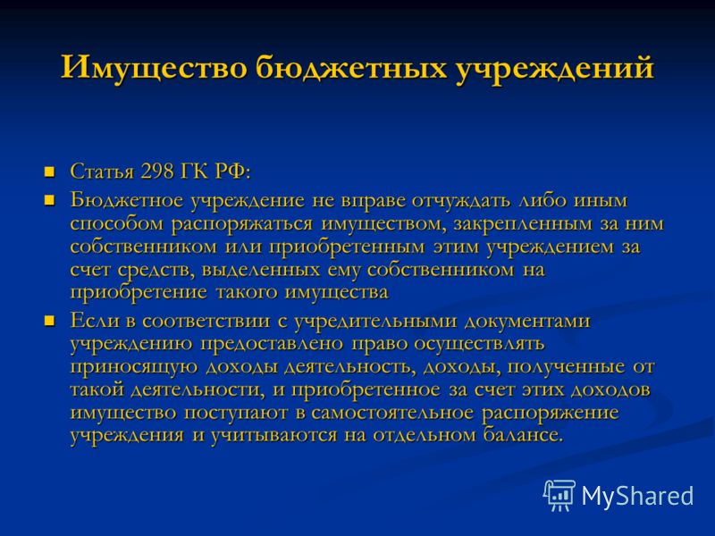Право учреждения на имущество закрепленное за ним собственником это Cached