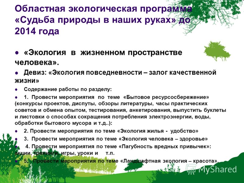 Заявка на экологический конкурс Заявка на экологический конкурс