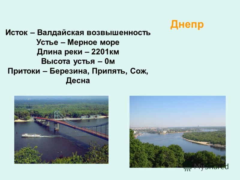 Реки – 2201км высота устья – 0м притоки Реки – 2201км высота устья – 0м притоки