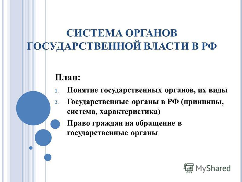 Контрольная работа по теме Особенности государственных органов