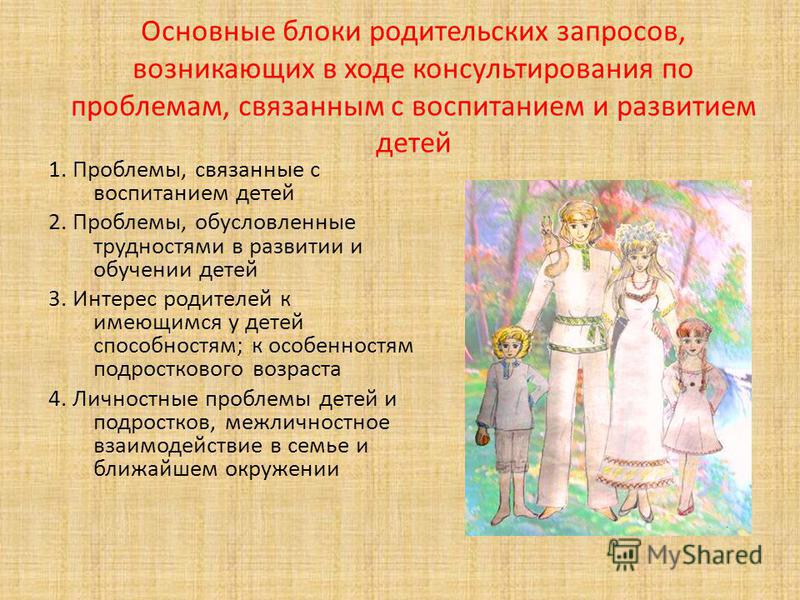 Связанные с воспитанием ребенка Связанные с воспитанием ребенка