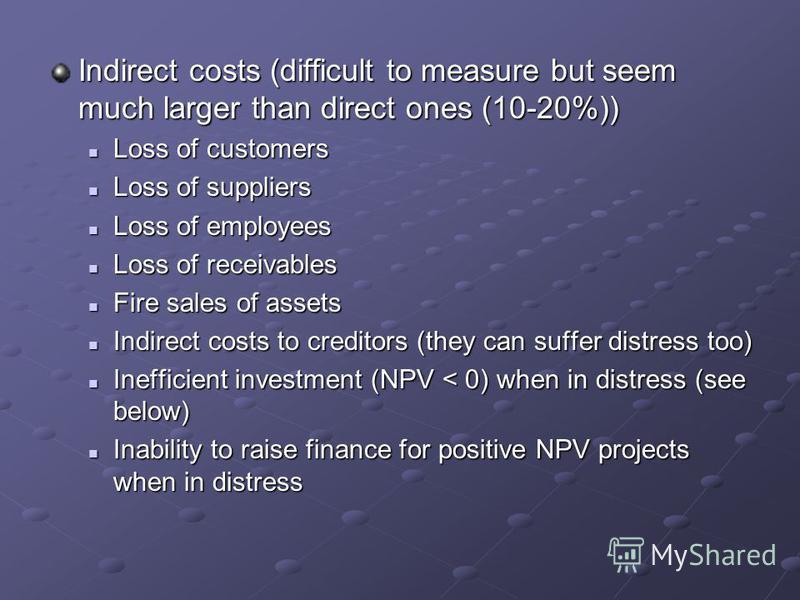 indirect costs indirect costs