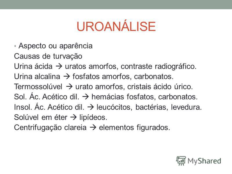 Exame de urina uratos amorfos