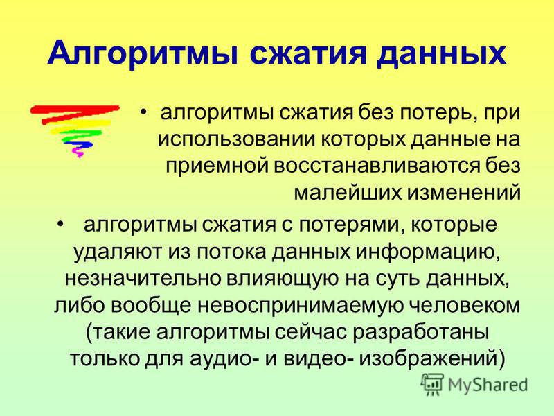 Алгоритмы сжатия изображений презентация