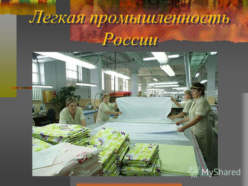 Реферат: Легкая промышленность Российской Федерации